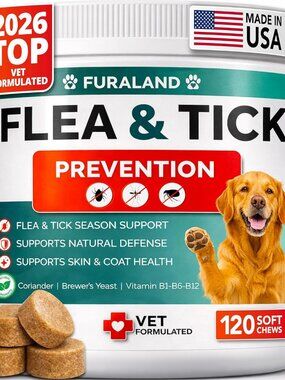 Natural Flea and Tick Prevention for Dogs Chewables All Breeds & Sizes USA